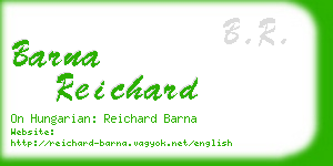 barna reichard business card